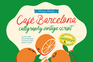 Cafe Barcelona - Script Font