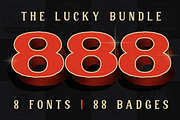 The 888 Lucky Bundle, a Sans Serif Font by Konstantine Studio (Thumbnail 1 of 14)