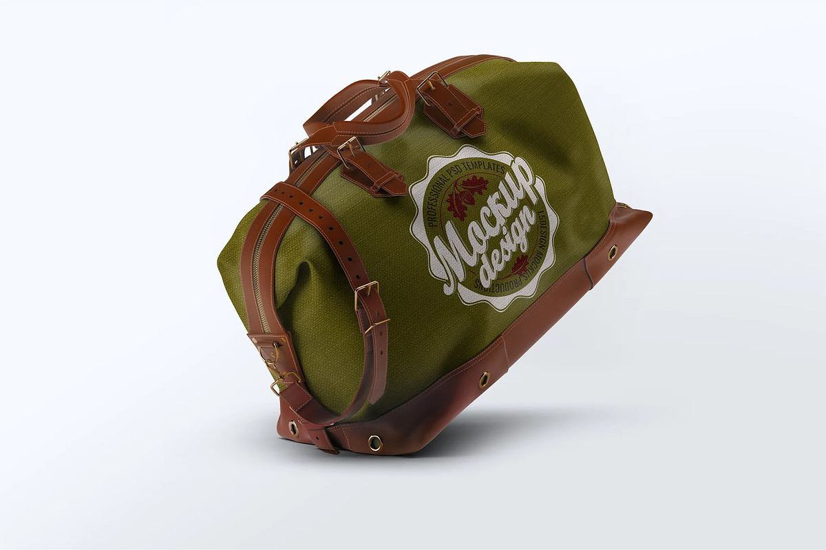 Travel Bag Mock-Up, a Packaging Mockup by DesignRushMarket (Photo 7 of 7)
