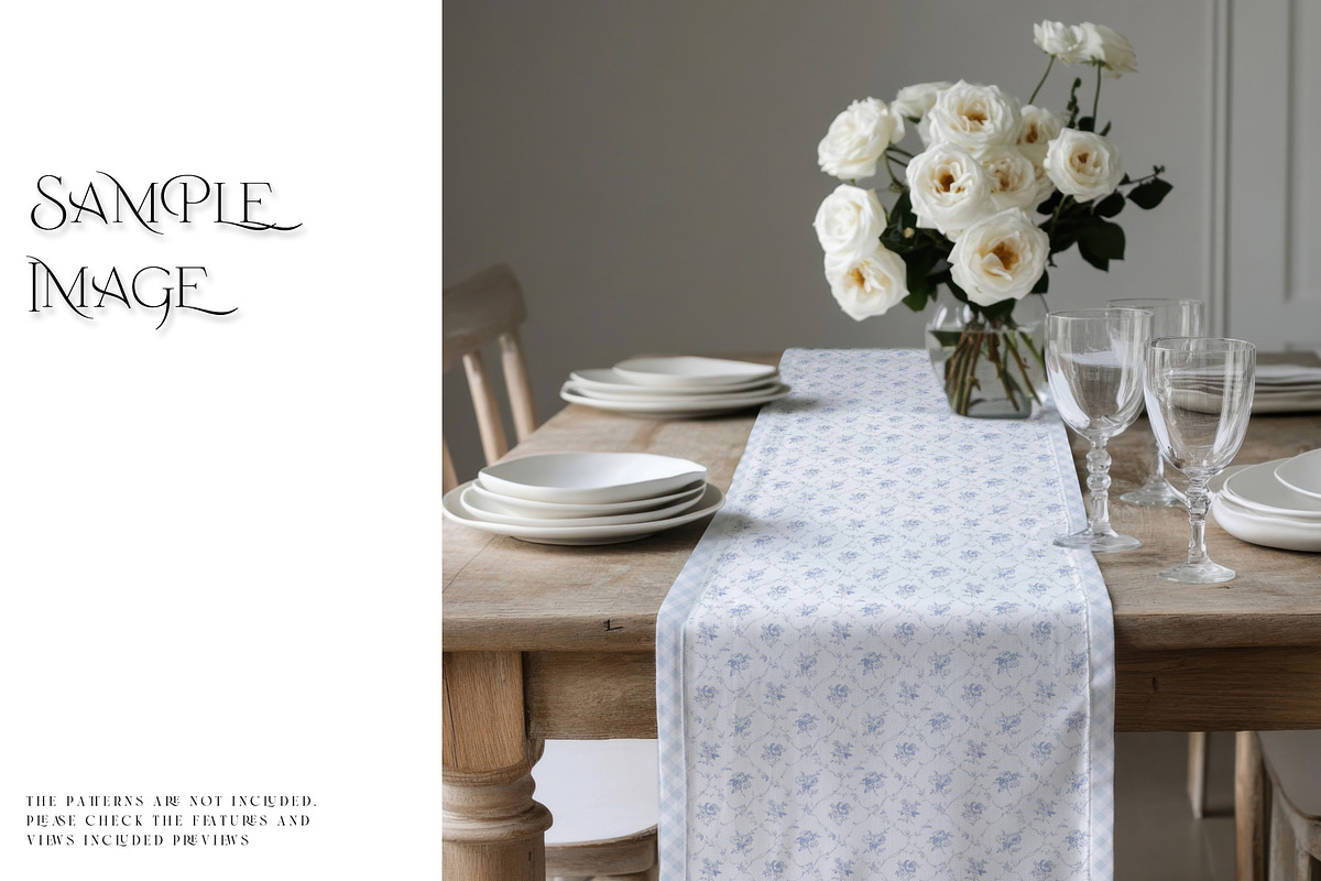 Table Runner with Smart Objects, a Product Mockup by mock-ups (Photo 8 of 13)