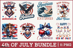 4th of July Bundle USA Patriotic, a Seasonal Illustration by RobertsArt