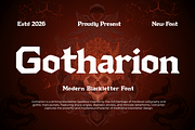 Gotharion - Modern Blackletter Font, a Blackletter Font by overlaytemplates (Thumbnail 1 of 5)