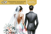 Bride and Groom Back Clipart Wedding, a Person Illustration by VM PARTYS  BY TAIRUMA (Thumbnail 6 of 10)