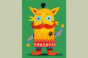 Whimsical Yellow Monster Characters, a Decorative Illustration by StockVerse Creative (Thumbnail 2 of 4)