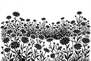 60 Daisy Flower Field Silhouette, a Seasonal Illustration by Amazin_art (Thumbnail 28 of 36)