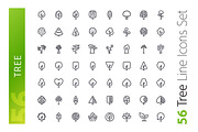 Tree Line Icons Set, an Outline Icon by Voysla's Shop (Thumbnail 2 of 4)