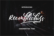 Reemblechiss, a Script Font by zamjumps (Thumbnail 1 of 10)