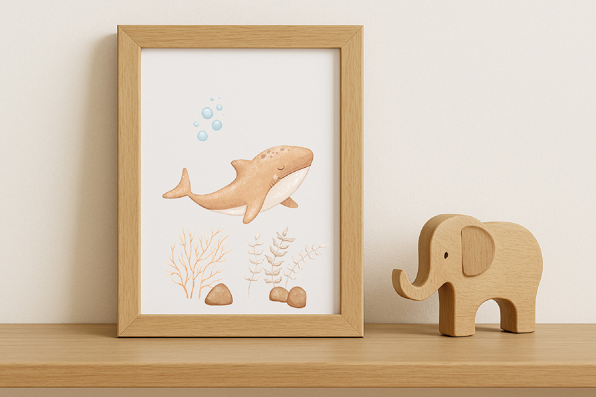 Watercolor Sea Animals Clipart, an Animal Illustration by ElenaPlatovaArt (Photo 7 of 13)