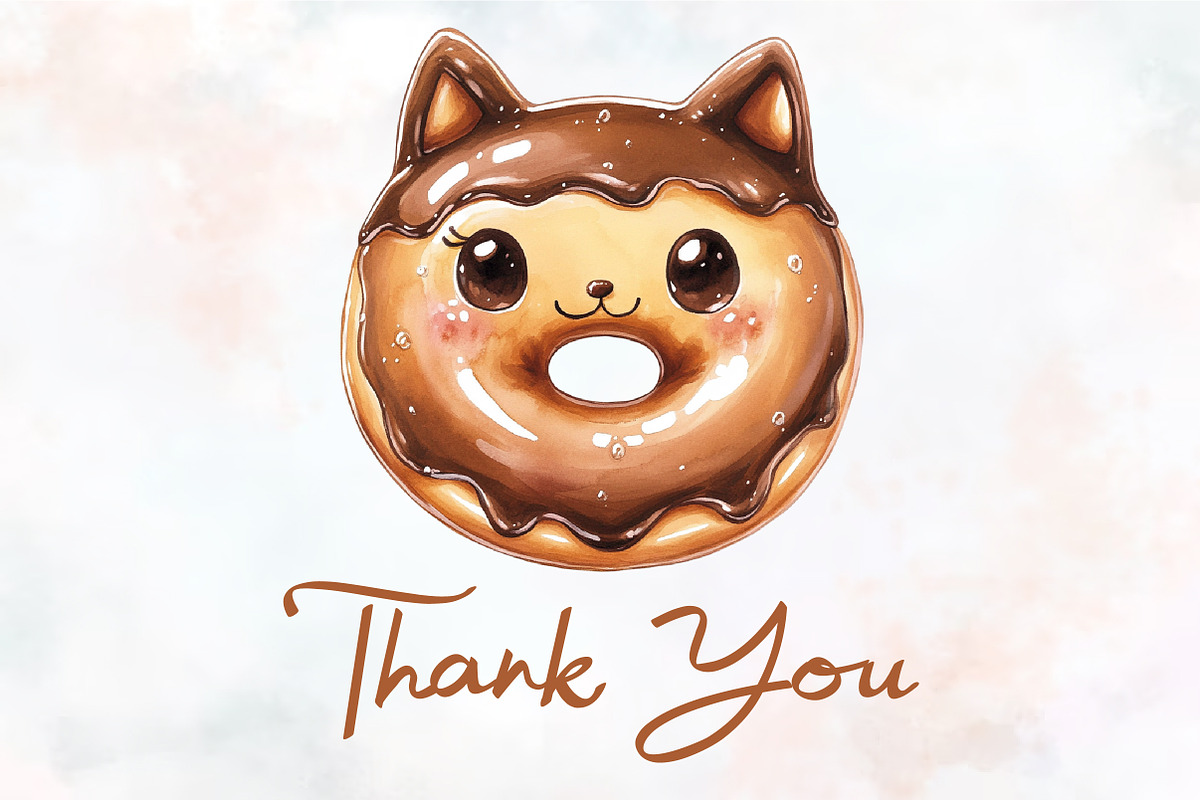 Donut Watercolor Cliparts, an Illustration by RobertsArt (Photo 4 of 7)