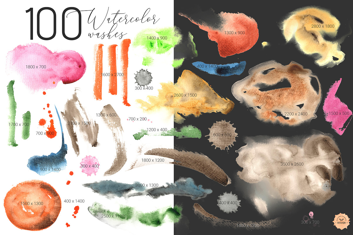 Nature Abstractions - Watercolor Set, a Texture Illustration by WBS Design (Photo 3 of 13)