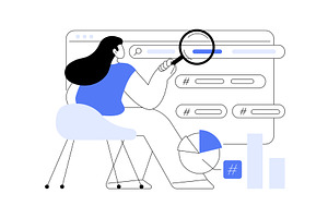 SEO specialist isolated cartoon, a Finance Illustration by Visual Generation