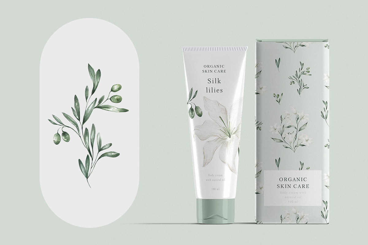 White flowers and tropical leaves, an Illustration by astelenadesign (Photo 11 of 14)