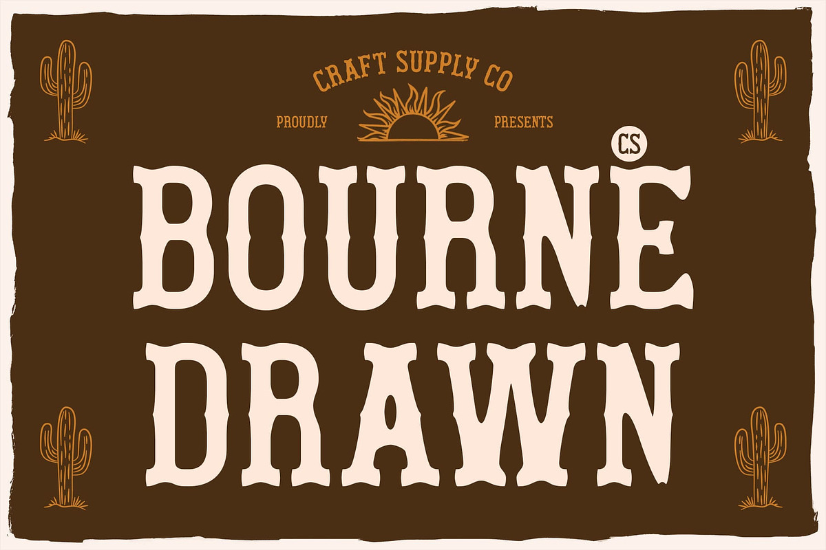 CS Bourne Drawn, a Serif Font by Craft Supply Co. (Photo 1 of 8)