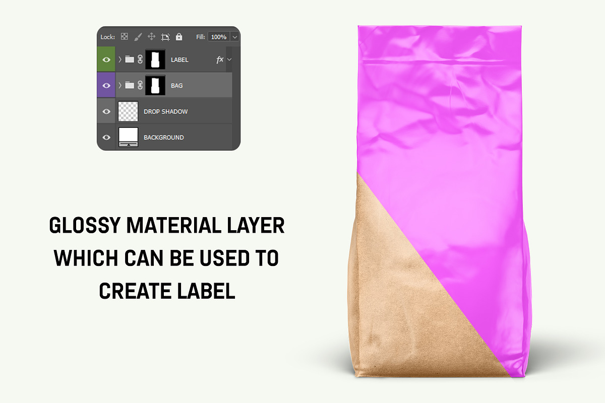 Kraft Paper Stand-Up Bag Mockup, a Packaging Mockup by AG Mockups (Photo 3 of 5)