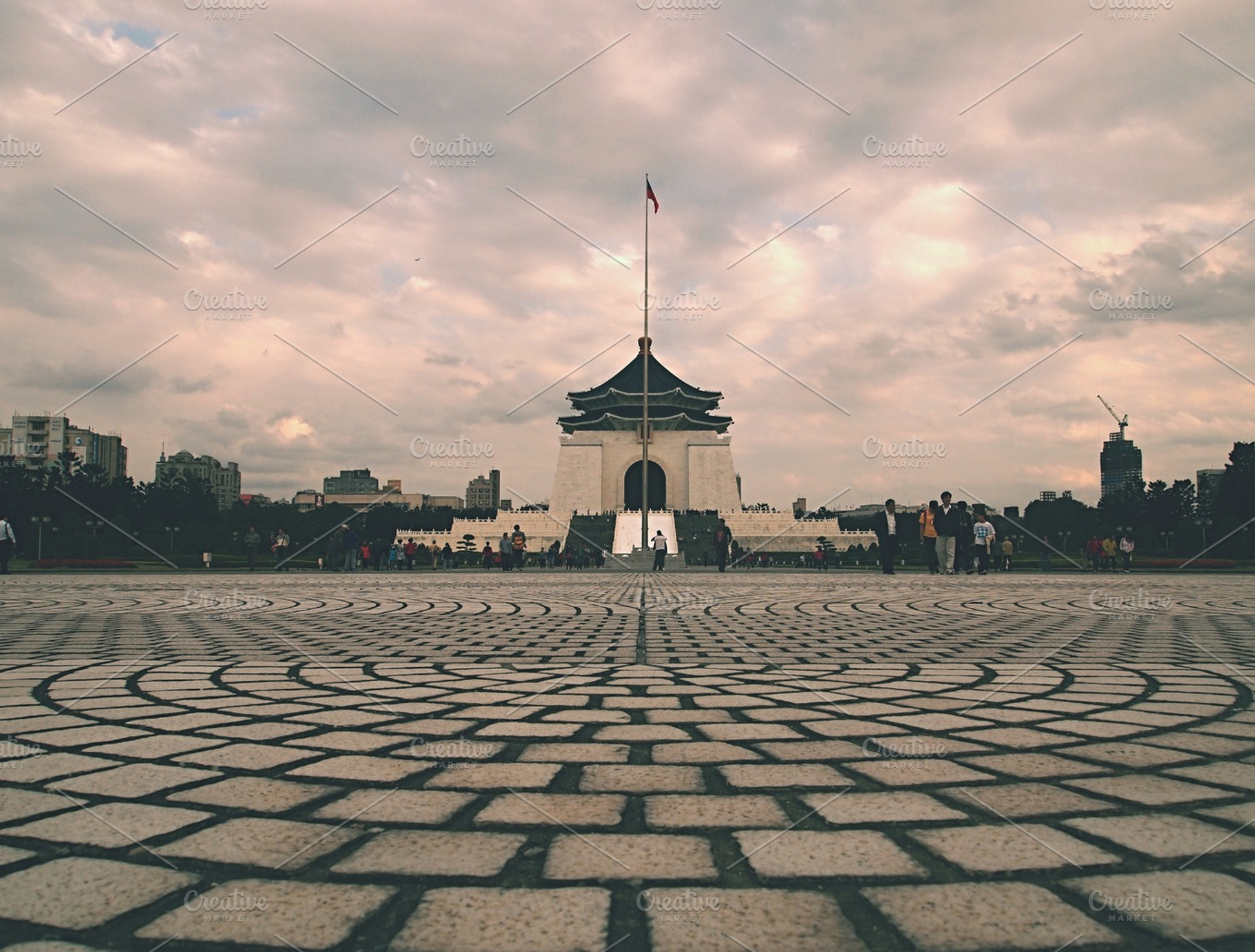 Chiang Kaishek Memorial Hall Park Stock Photo Containing Taiwan And Taipei