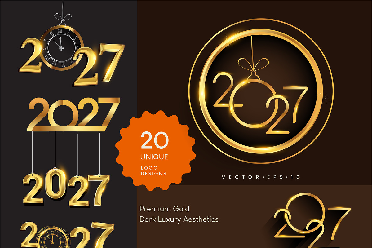 Happy New Year Logotype Bundle, an Object Graphic by OtpirusGraphic (Photo 4 of 9)