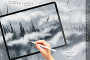Winter Forest Box for Procreate, a Brush Add-On by Liquid Amethyst Art (Thumbnail 10 of 13)