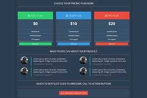 Bootstrap 3.0. Flat Landing Page