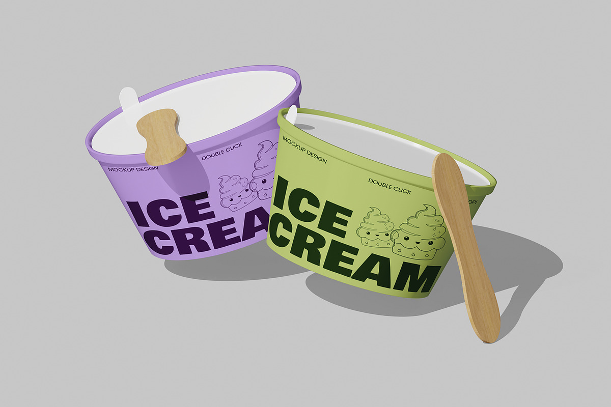 Ice Cream Cup Mockup, a Cups & Container Mockup by Unerispace (Photo 2 of 4)