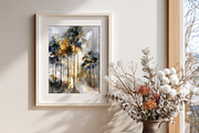 Golden Abstract Forest Illustration, a Decorative Illustration by Housui Patterns (Thumbnail 5 of 12)