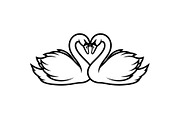 Swan Love Silhouette SVG Bundle, an Illustration by Designs_River (Thumbnail 23 of 31)