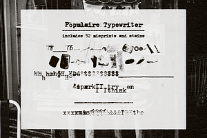 Populaire Typewriter Font & Extras