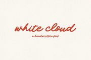 White Cloud Handwritten, a Script Font by etigletters (Thumbnail 1 of 6)