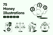 Money Drawing Illustration Set, a Finance Illustration by Vectors Market (Thumbnail 1 of 7)
