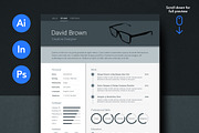 Material Resume Bundle, a Resume Template by ikono.me (Thumbnail 1 of 6)