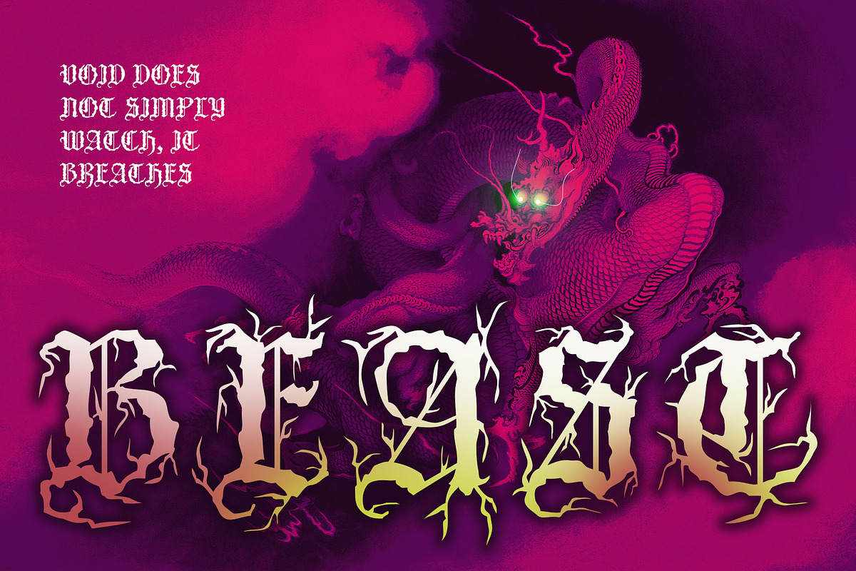 CS Varden – Black Metal Font, a Blackletter Font by Craft Supply Co. (Photo 5 of 8)