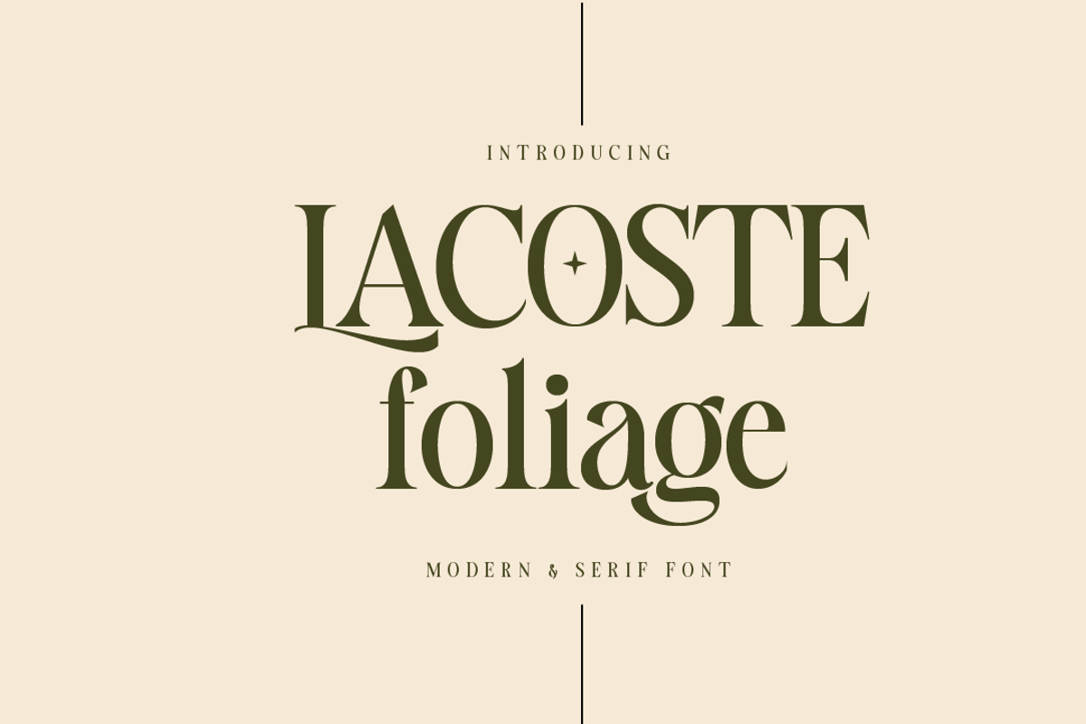 LACOSTE foliage, a Serif Font by Gatype (Photo 1 of 9)