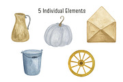 Sunflowers Watercolor Collection, an Illustration by Contes_de_fée (Thumbnail 11 of 21)