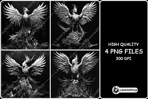Phoenix Bird Magical Firebird Greek, a Background Graphic by LaseredNinja