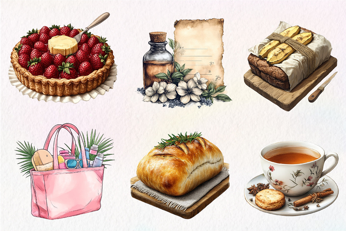Bohemian Summer Baking Clipart, an Illustration by CreationArt (Photo 9 of 9)