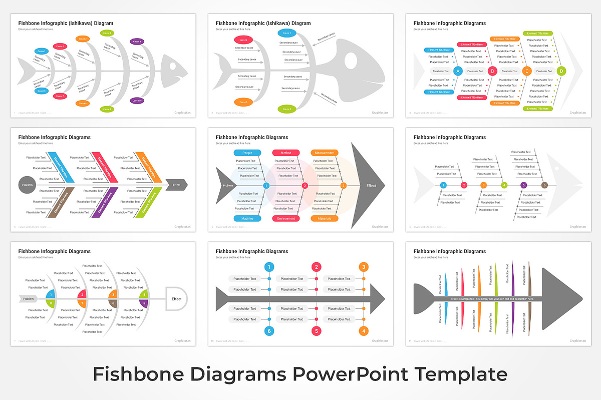 Fishbone diagram PowerPoint template, a Presentation Template by GraphicStan (Photo 3 of 5)