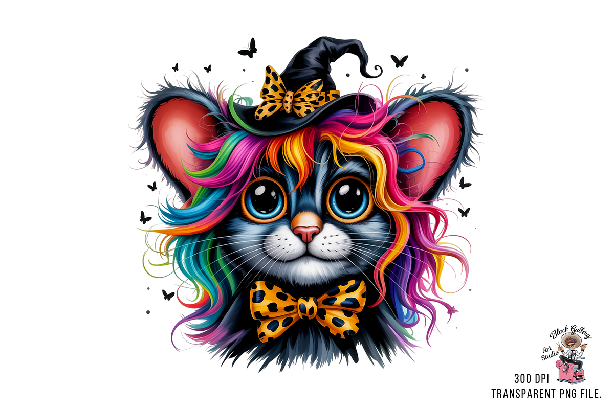 Mouse with Witch Hat PNG Bundle, a Graphic by Clipart Bloom (Photo 2 of 11)
