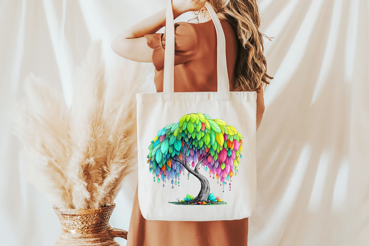 watercolor happy spring tree clipar, an Illustration by Designworld (Photo 8 of 8)