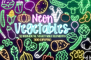 Neon Vegetables PNG Clipart, a Food Illustration by Lenninator Digital (Thumbnail 1 of 4)