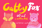 Catyyfox fresh & superfunny font, a Script Font by popskraft (Thumbnail 1 of 7)