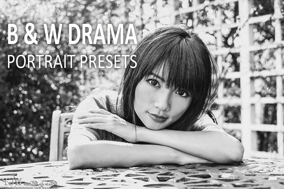 10 Black and White Portrait Drama, a Preset Add-On by Timeless Presets (Photo 1 of 17)