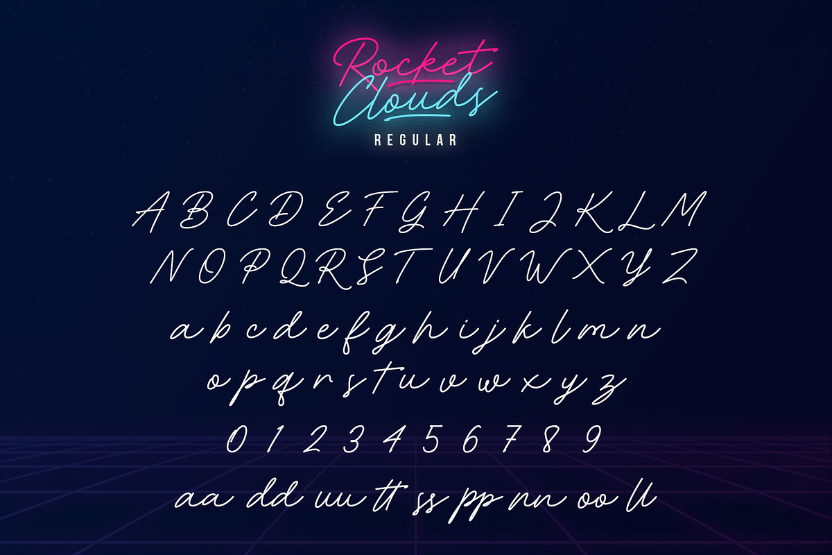 Rocket Clouds, a Script Font by Wacaksara Co. (Photo 9 of 10)