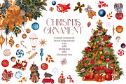 Watercolor Christmas ornaments, an Object Graphic by ma_i_vi (Thumbnail 1 of 20)