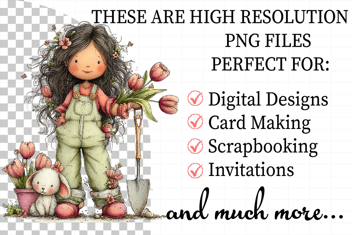 Whimsical Girl with Tulips and Puppy, an Illustration by Daily.Designs (Photo 2 of 8)