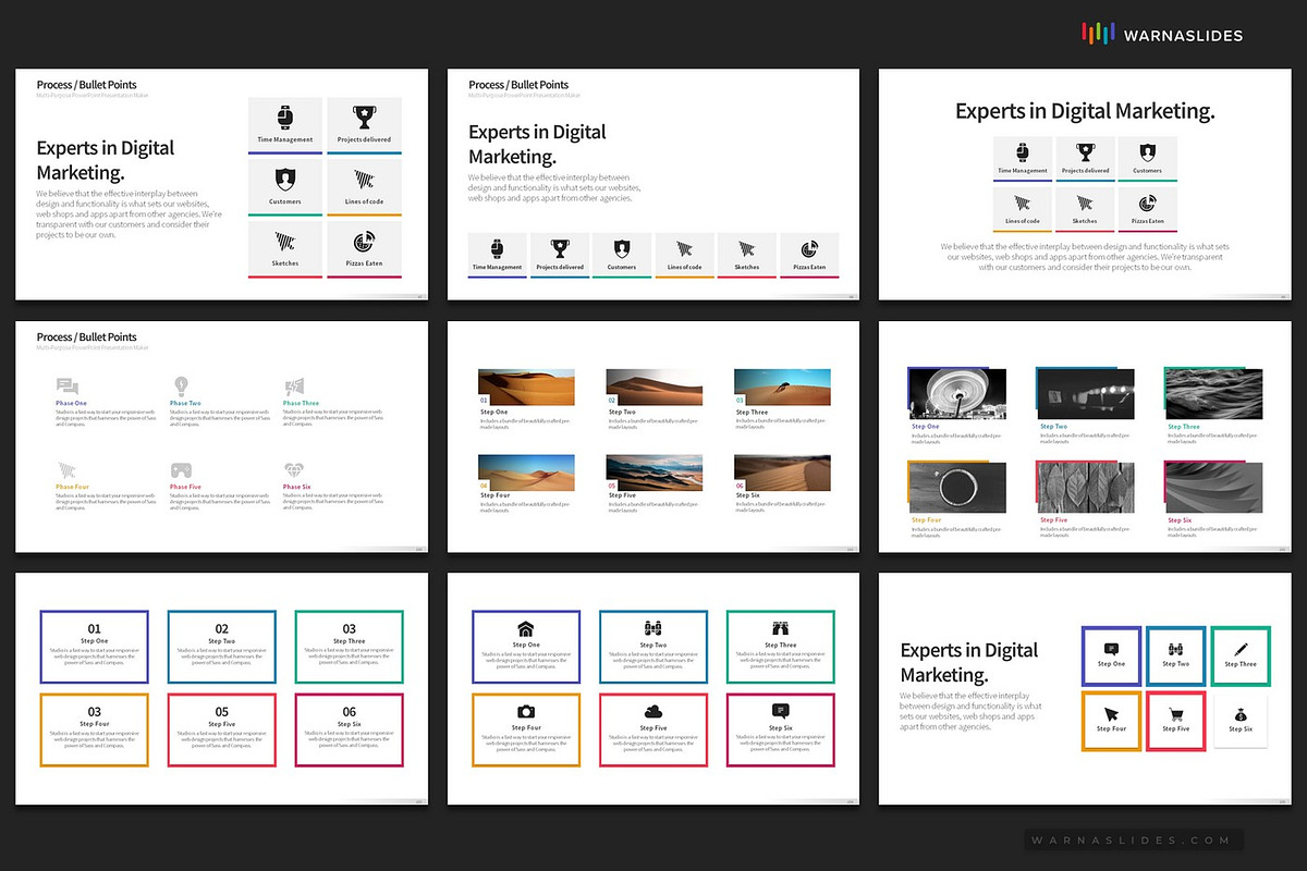 6 Bullet Points PowerPoint Templates, a Presentation Template by Warna Works (Photo 17 of 18)