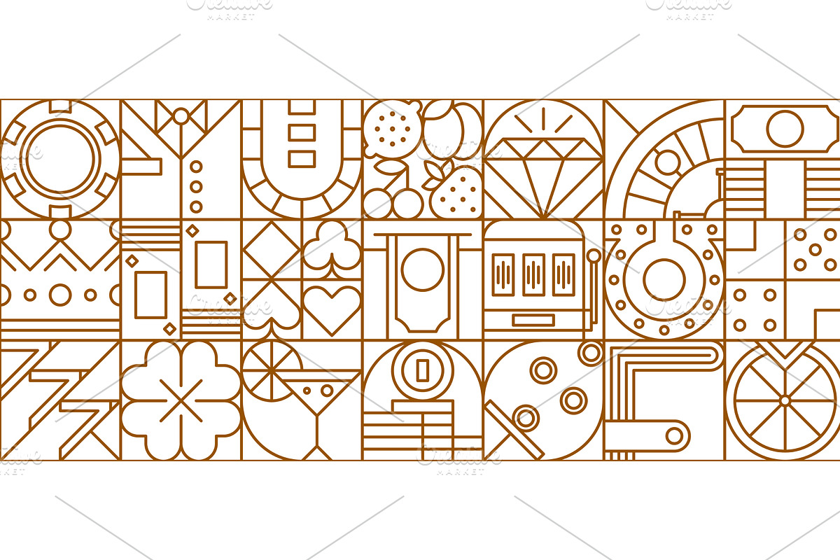 Abstract geometric casino pattern, an Object Illustration by Buch&Bee