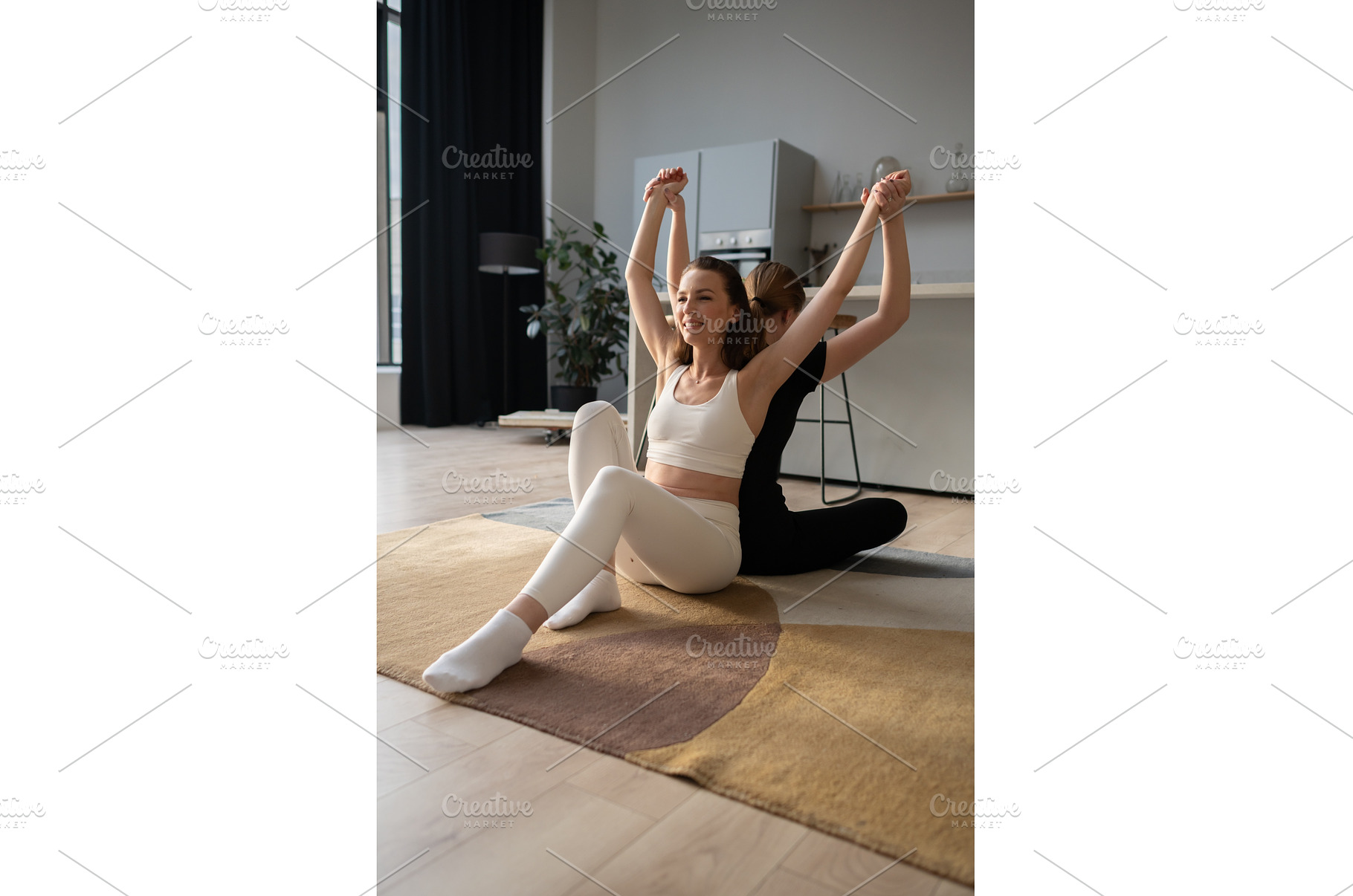 Mindful movement at home as two, an Architecture Photo by undrey