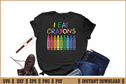 I Eat Crayons Funny Quote Design SVG, a Work Illustration by Handy Arts Studio (Thumbnail 2 of 3)