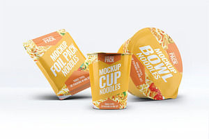 Instant Food Packages Mock-Up Bundle, a Packaging Mockup by DesignRushMarket