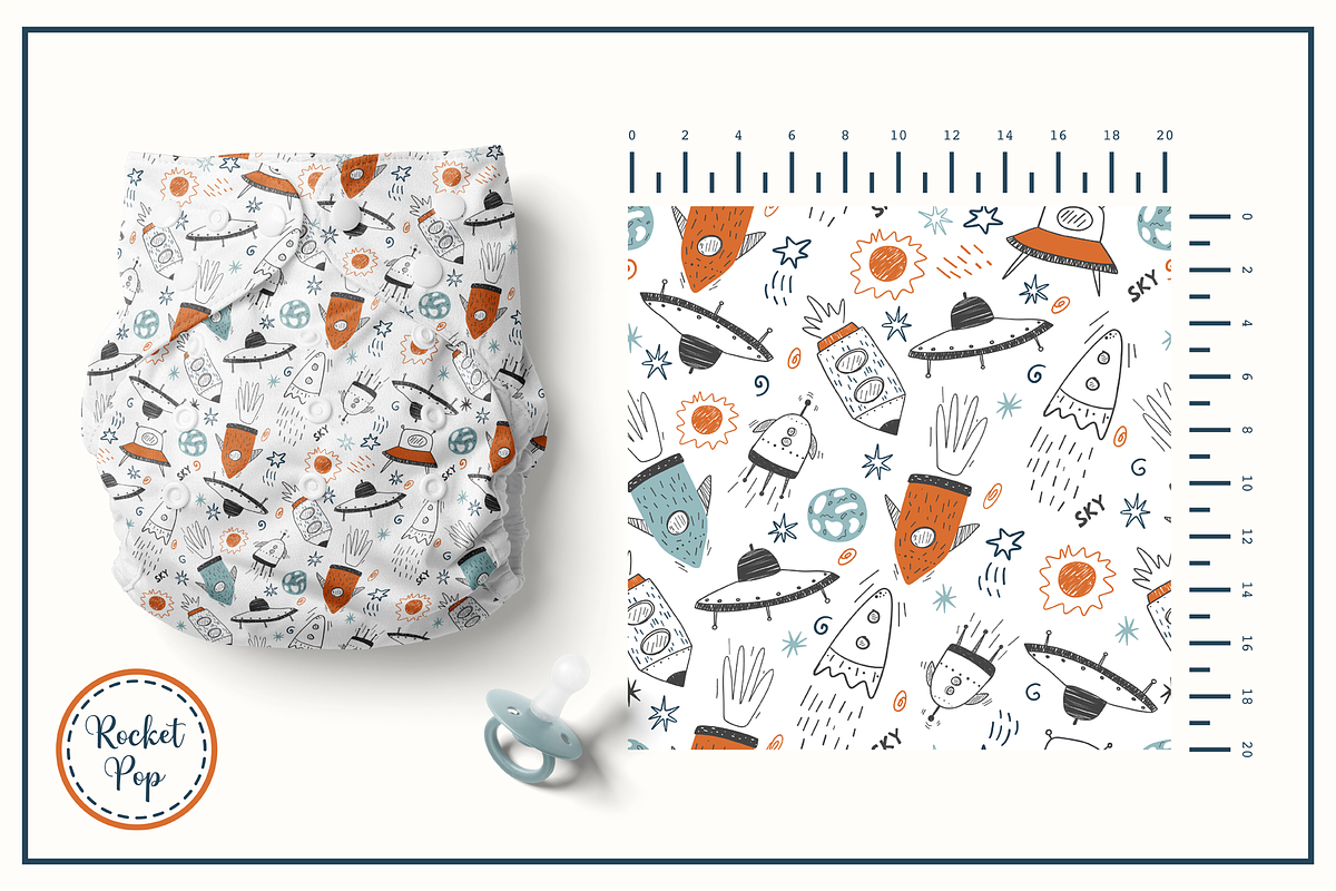 Rocket Pop - Seamless Patterns Set, a Pattern Graphic by Cuteanny Design (Photo 3 of 8)