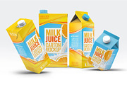 4 Types Milk/Juice Cartons Mockup, a Packaging Mockup by Hubzway (Thumbnail 3 of 13)